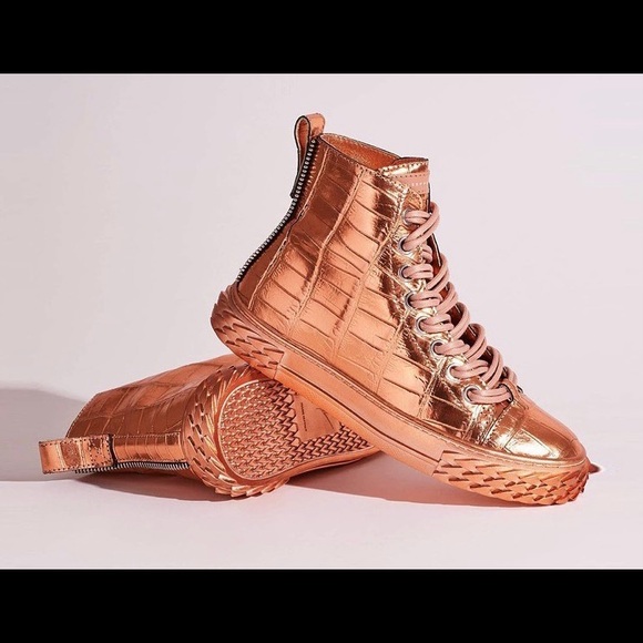 giuseppe zanotti BNIB croc leather bronzer hitops - Picture 3 of 9